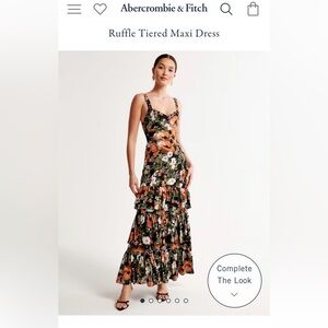 NWT Abercrombie Ruffle Tiered Maxi Dress